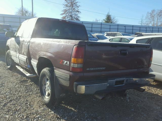 1GCEK19TX1E156571 - 2001 CHEVROLET SILVERADO BURGUNDY photo 3