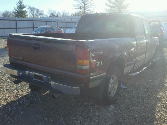 1GCEK19TX1E156571 - 2001 CHEVROLET SILVERADO BURGUNDY photo 4