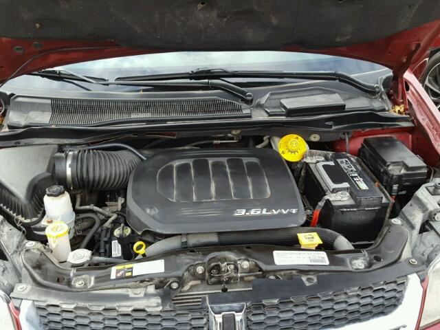 2C4RDGCG0FR527242 - 2015 DODGE GRAND CARA RED photo 7