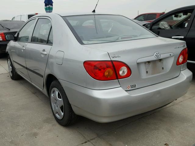 1NXBR32E93Z147256 - 2003 TOYOTA COROLLA CE SILVER photo 3