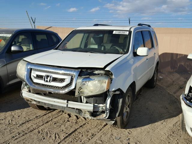 5FNYF48549B042954 - 2009 HONDA PILOT EXL WHITE photo 2