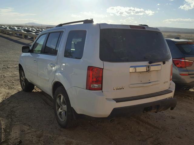 5FNYF48549B042954 - 2009 HONDA PILOT EXL WHITE photo 3