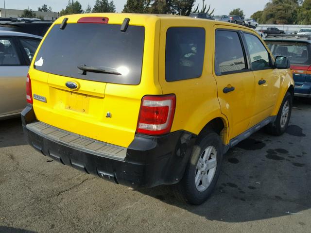 1FMCU49389KA03554 - 2009 FORD ESCAPE HYB YELLOW photo 4