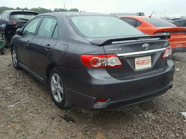 5YFBU4EE6DP219601 - 2013 TOYOTA COROLLA BA GRAY photo 3