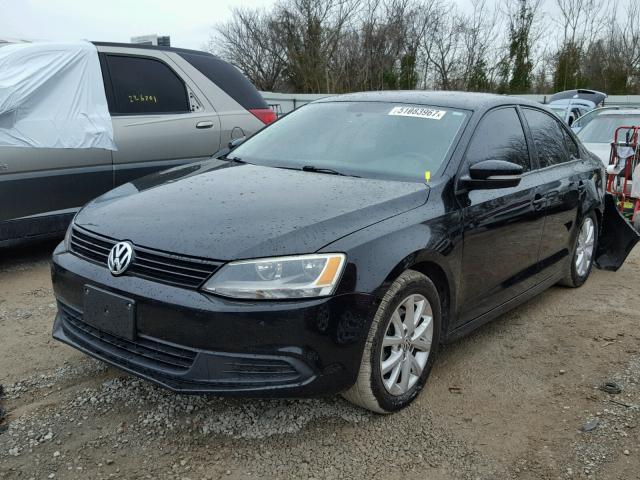 3VWDZ7AJ0BM336591 - 2011 VOLKSWAGEN JETTA SE BLACK photo 2