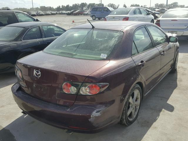 1YVHP80C285M32735 - 2008 MAZDA 6 I BURGUNDY photo 4