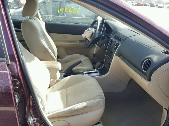 1YVHP80C285M32735 - 2008 MAZDA 6 I BURGUNDY photo 5