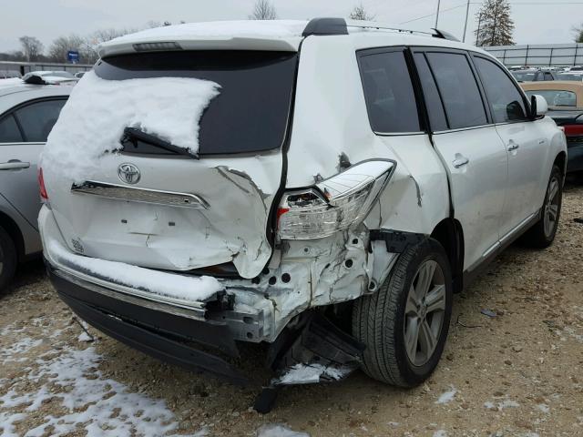 5TDYK3EH0DS097622 - 2013 TOYOTA HIGHLANDER WHITE photo 4