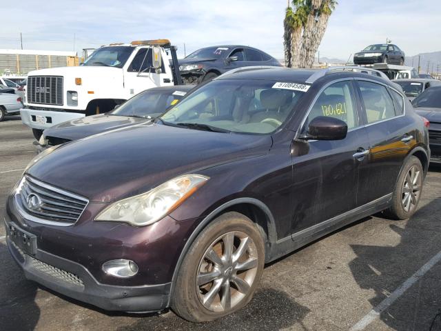 JNKAJ09F08M358078 - 2008 INFINITI EX35 BASE MAROON photo 2