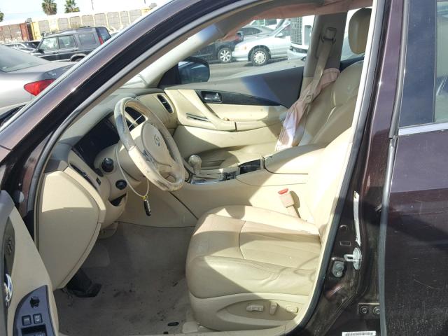 JNKAJ09F08M358078 - 2008 INFINITI EX35 BASE MAROON photo 5