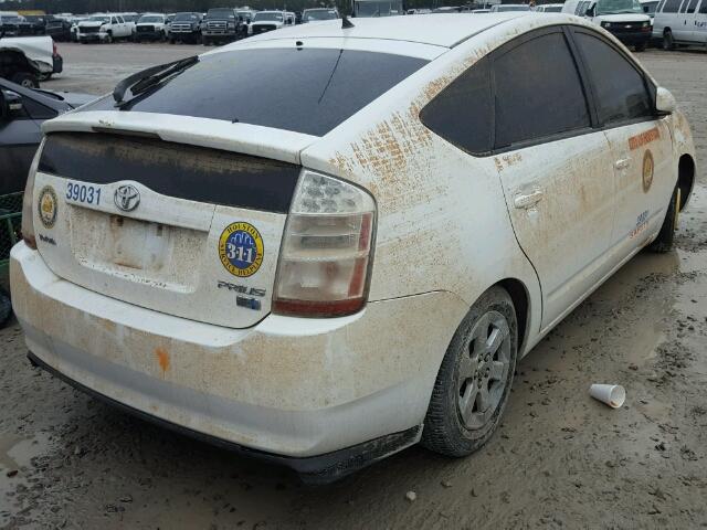 JTDKB20U597854844 - 2009 TOYOTA PRIUS WHITE photo 4