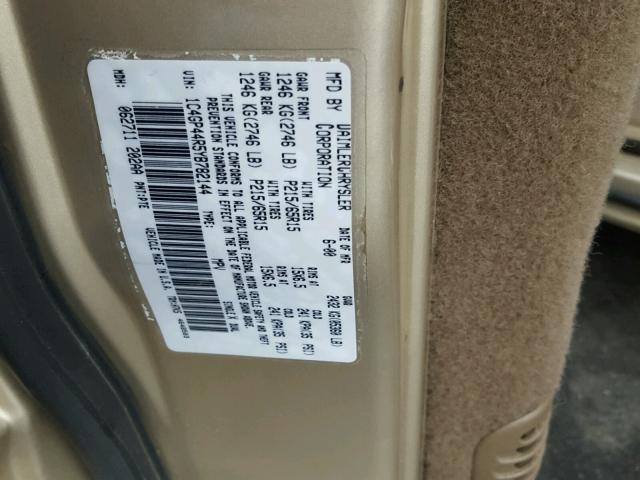 1C4GP44R5YB782144 - 2000 CHRYSLER TOWN & COU GOLD photo 10