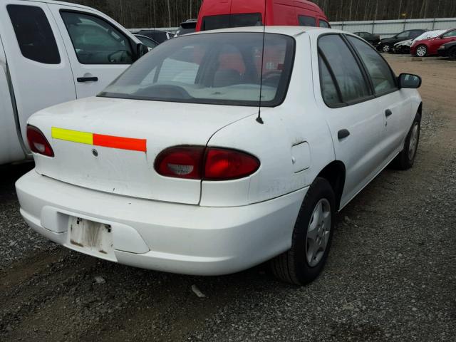 1G1JC524417365128 - 2001 CHEVROLET CAVALIER B WHITE photo 4