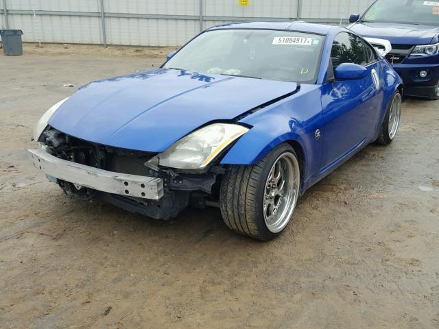 JN1AZ34E44T061294 - 2004 NISSAN 350Z COUPE BLUE photo 2