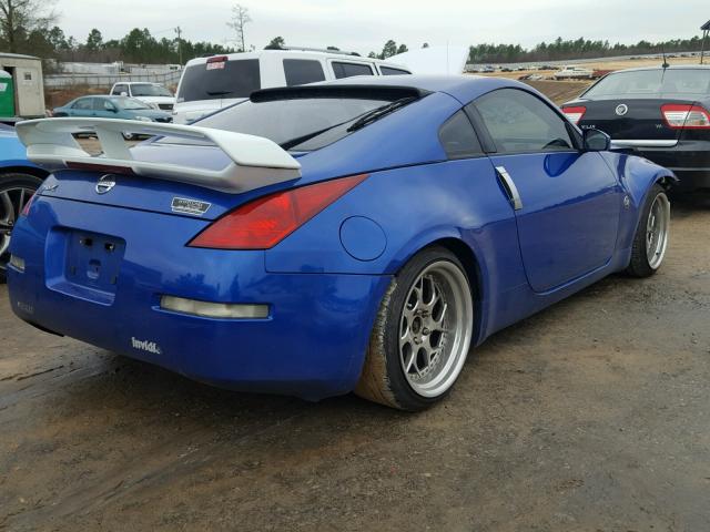 JN1AZ34E44T061294 - 2004 NISSAN 350Z COUPE BLUE photo 4