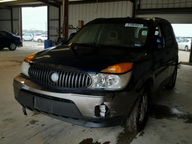 3G5DA03E53S556914 - 2003 BUICK RENDEZVOUS BLUE photo 2