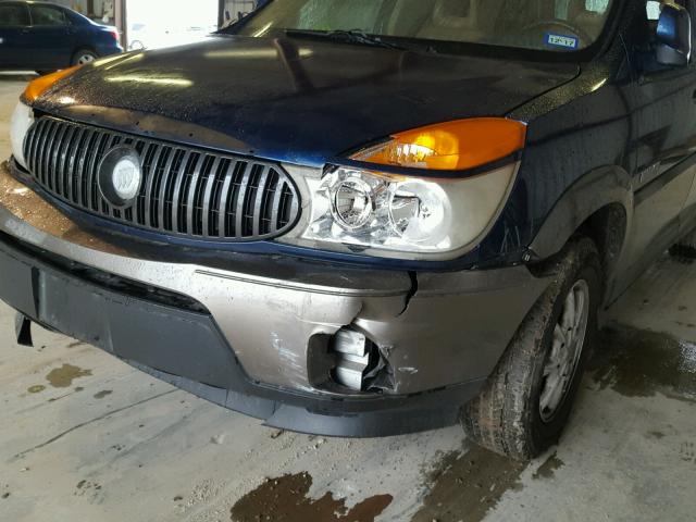 3G5DA03E53S556914 - 2003 BUICK RENDEZVOUS BLUE photo 9