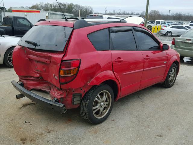 5Y2SL63805Z418145 - 2005 PONTIAC VIBE RED photo 4