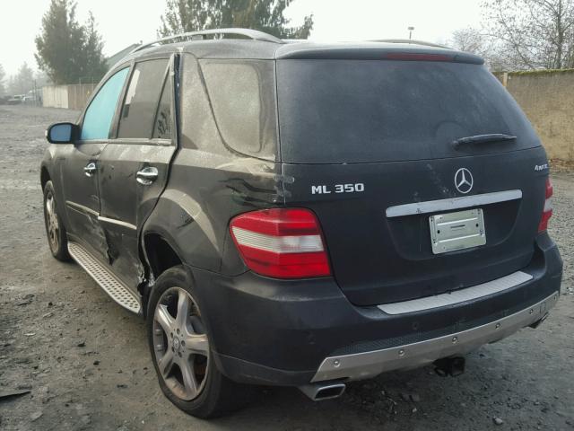 4JGBB86E28A342233 - 2008 MERCEDES-BENZ ML 350 BLACK photo 3