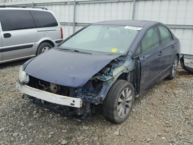 2HGFA16929H526322 - 2009 HONDA CIVIC EXL BLUE photo 2