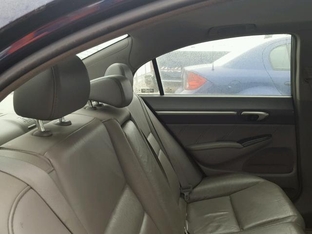 2HGFA16929H526322 - 2009 HONDA CIVIC EXL BLUE photo 6