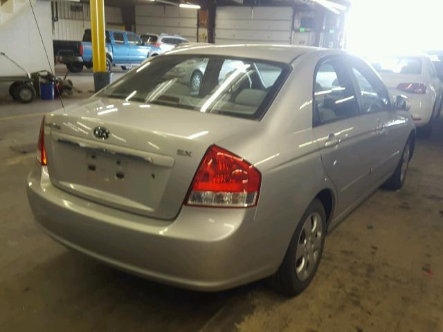 KNAFE121X75415408 - 2007 KIA SPECTRA EX SILVER photo 4