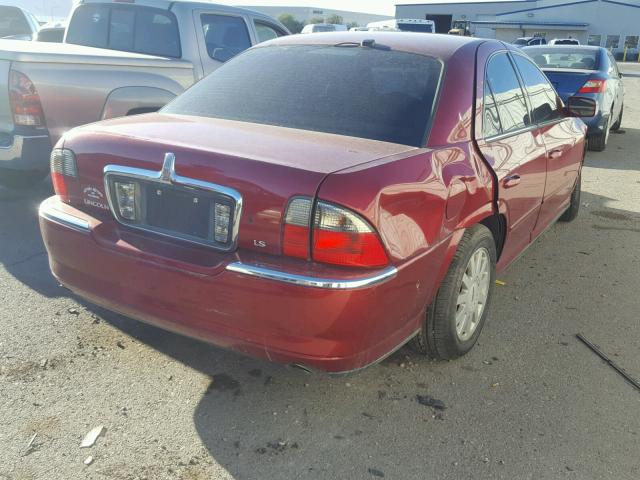 1LNHM86S64Y620689 - 2004 LINCOLN LS RED photo 4