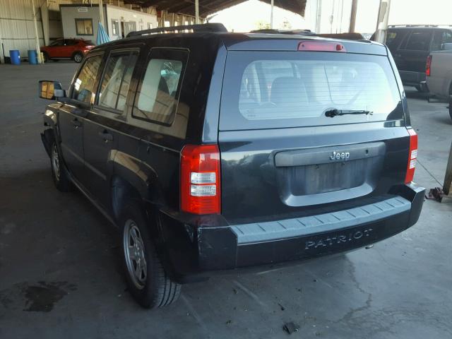 1J8FT28068D766569 - 2008 JEEP PATRIOT SP BLACK photo 3