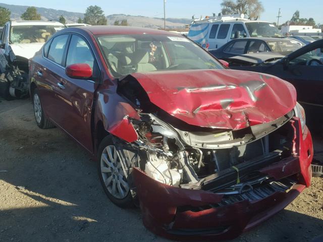 3N1AB7AP7EY326543 - 2014 NISSAN SENTRA S RED photo 1