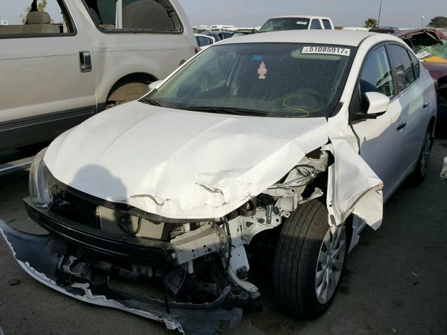 3N1AB7AP5GY309890 - 2016 NISSAN SENTRA S WHITE photo 2