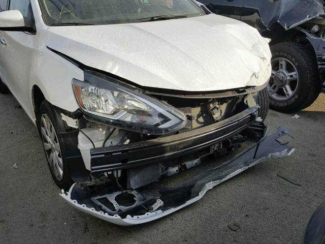 3N1AB7AP5GY309890 - 2016 NISSAN SENTRA S WHITE photo 9