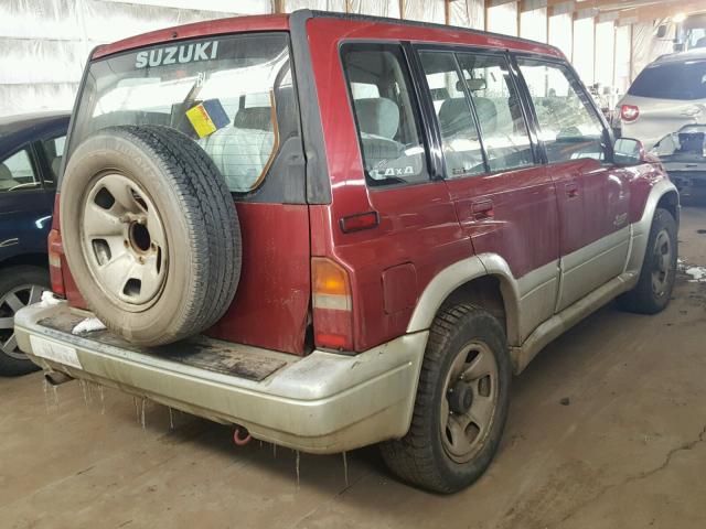 JS3TD21V4W4103464 - 1998 SUZUKI SIDEKICK S BURGUNDY photo 4