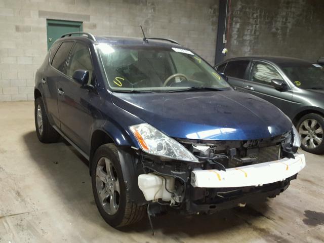 JN8AZ08W76W529281 - 2006 NISSAN MURANO SL BLUE photo 1