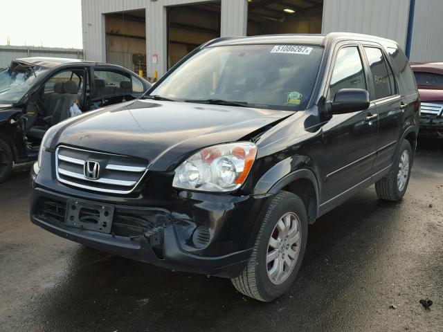 JHLRD78975C008211 - 2005 HONDA CR-V SE BLACK photo 2