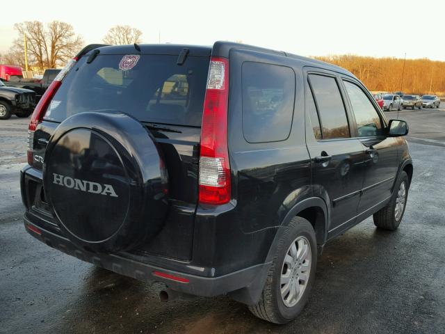 JHLRD78975C008211 - 2005 HONDA CR-V SE BLACK photo 4