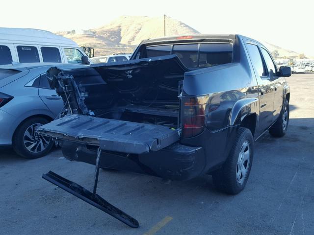 2HJYK16268H521805 - 2008 HONDA RIDGELINE BLACK photo 4