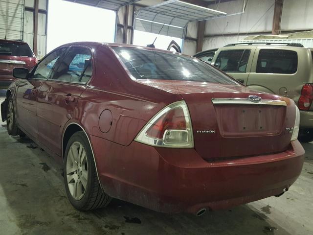 3FAHP02187R128930 - 2007 FORD FUSION SEL MAROON photo 3