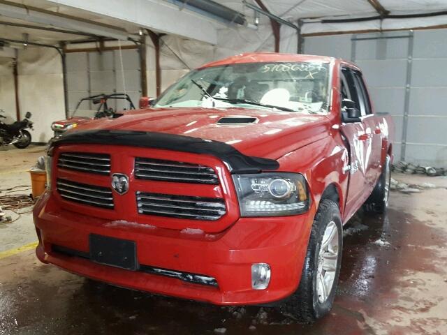 1C6RR7HT6DS726872 - 2013 RAM 1500 SPORT RED photo 2