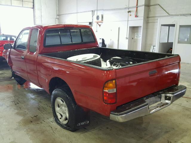 4TAWM72N3TZ150308 - 1996 TOYOTA TACOMA XTR RED photo 3