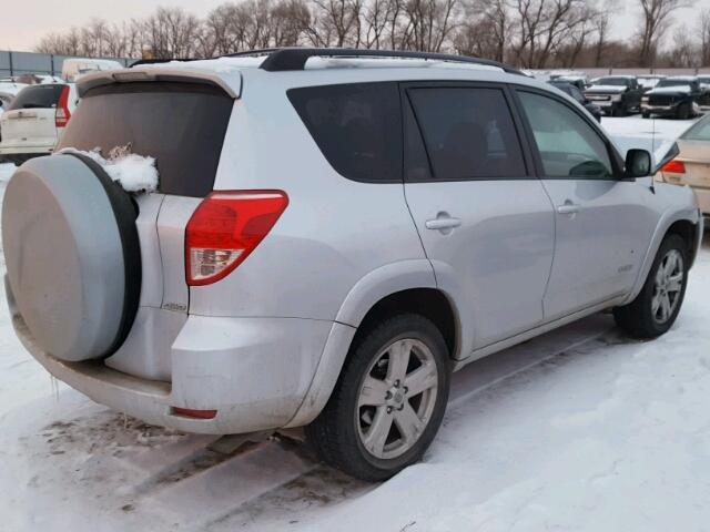 JTMBK32VX75016071 - 2007 TOYOTA RAV4 SPORT SILVER photo 4