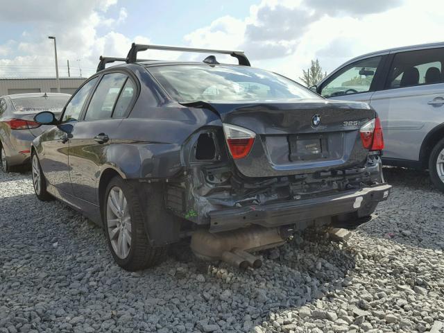 WBAVB13506PS66550 - 2006 BMW 325 I GRAY photo 3