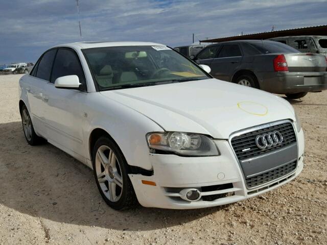 WAUAF78E47A072090 - 2007 AUDI A4 2 WHITE photo 1