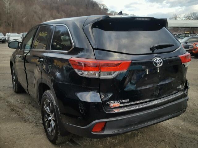 5TDBZRFH6HS415638 - 2017 TOYOTA HIGHLANDER BLACK photo 3