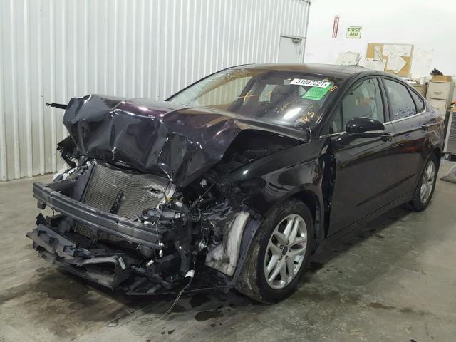 1FA6P0H77F5113887 - 2015 FORD FUSION SE BLACK photo 2