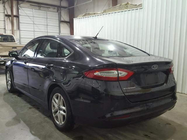 1FA6P0H77F5113887 - 2015 FORD FUSION SE BLACK photo 3