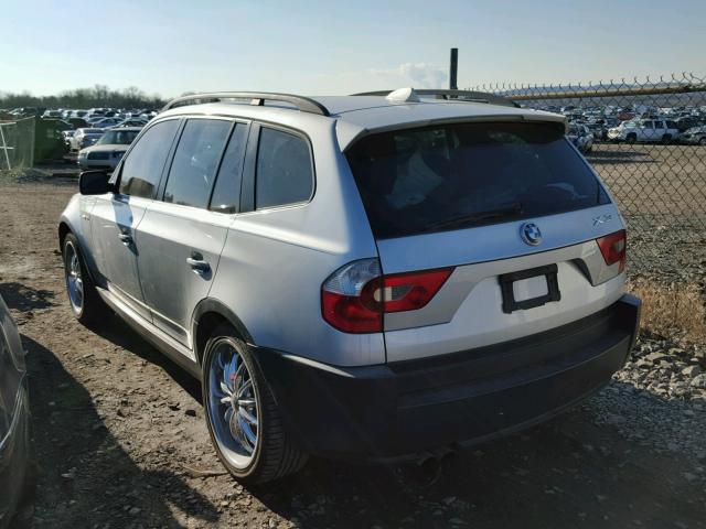 WBXPA934X4WA61489 - 2004 BMW X3 3.0I SILVER photo 3