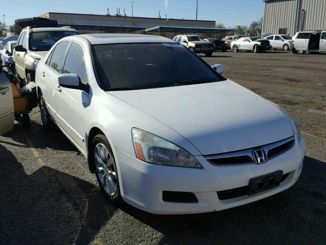 1HGCM66517A035952 - 2007 HONDA ACCORD EX WHITE photo 1