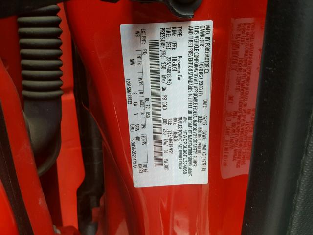 1FADP3L98FL334668 - 2015 FORD FOCUS ST RED photo 10