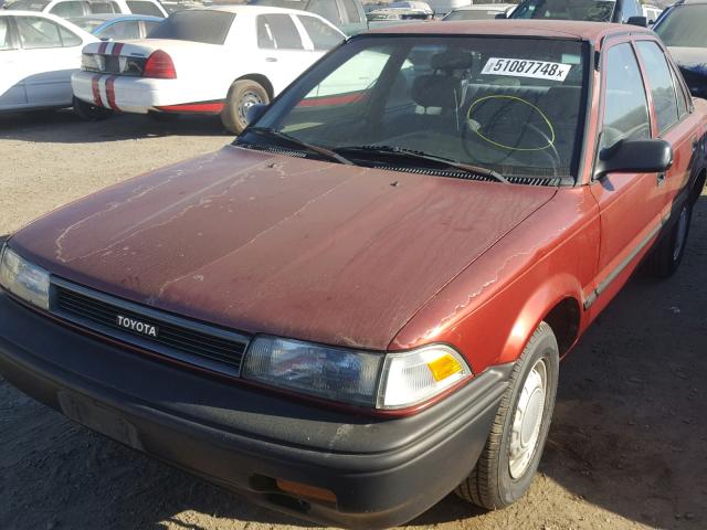 1NXAE94A1LZ128883 - 1990 TOYOTA COROLLA DL RED photo 2
