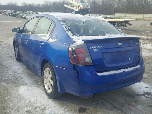 3N1AB6AP3AL696857 - 2010 NISSAN SENTRA 2.0 BLUE photo 3